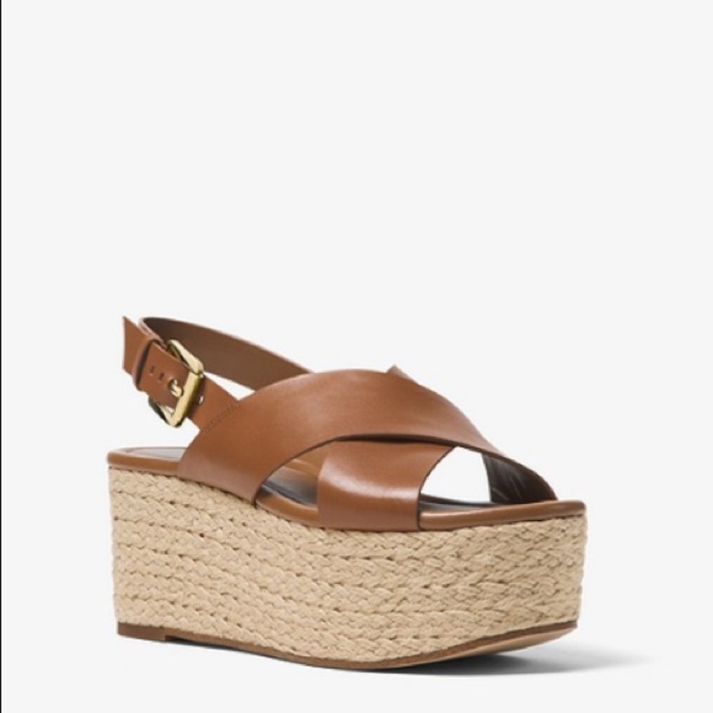 Michael Kors Jodi Leather Espadrille Wedge